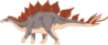Red And Gray Stegosaurus Clip Art